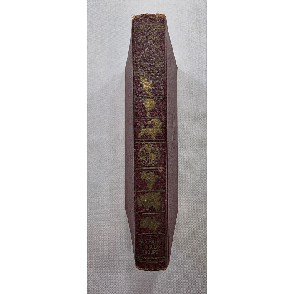 World Atlas Volume VIII 1937 Edition Vintage Hardcover Book. 9"x6"